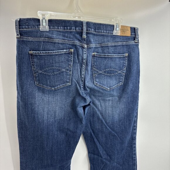 Abercrombie & Fitch Womens Size 12 Emma Fit Jeans Blue Denim Straight Leg Pants - Picture 5 of 6